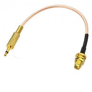 SMA Female to 3.5mm Mono 1/8inch TS Stereo Plug Adapter Antenna Extension Cable 12 inches