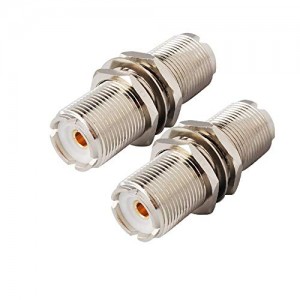 SO-239 Adapter Connector SO-239 UHF Female nut to SO239 Jack Bulkhead Panel Adapter 2pcs