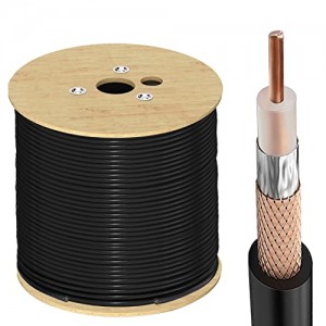 ET-RG58 Extension Cable 49.2ft(15M) Flexible Low Loss Coaxial Cable 50 Ohm Coax Pigtail Cable