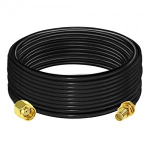 RPSMA Cable ET-RG58 32.8ft(10M) RP SMA Female to Male Extension Cable RP-SMA Cable 50ohm for RF Radio WiFi Antenna GPS Low Lost Antenna Coax Cable