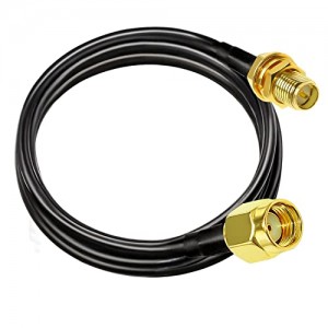 RPSMA Cable ET-RG58 6.6 feet(2M) Reverse Polarity SMA Female to Male Extension Cable 50ohm for RF Radio WiFi Antenna GPS Low Loss Antenna Cable