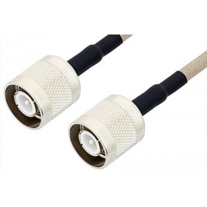 SC Male to SC Male Cable 12 Inch Length Using ET-RG141 Coax , LF Solder