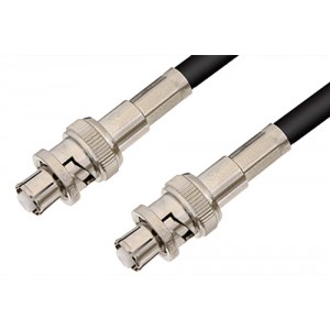 SHV Plug to SHV Plug Cable 12 Inch Length Using 93 Ohm ET-RG62 Coax