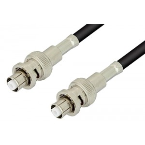 SHV Plug to SHV Plug Cable 12 Inch Length Using ET-RG223 Coax, RoHS