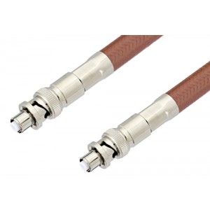 SHV Plug to SHV Plug Cable 12 Inch Length Using ET-RG393 Coax