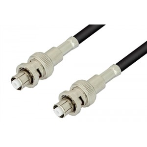 SHV Plug to SHV Plug Cable 12 Inch Length Using ET-RG58 Coax, LF Solder