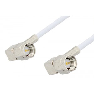 SMA Male Right Angle to SMA Male Right Angle Cable 6 Inch Length Using ET38398 Coax, RoHS