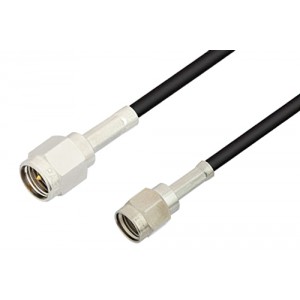 SMA Male to Reverse Polarity SMA Male Cable 12 Inch Length Using ET-RG174 Coax, RoHS