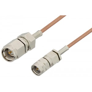 SMA Male to Reverse Thread SMA Male Cable 12 Inch Length Using ET-RG178 Coax, RoHS