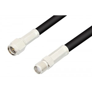 SMA Male to SMA Female Cable 6 Inch Length Using 53 Ohm ET-RG55 Coax