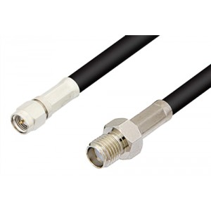 SMA Male to SMA Female Cable 6 Inch Length Using 93 Ohm ET-RG62 Coax