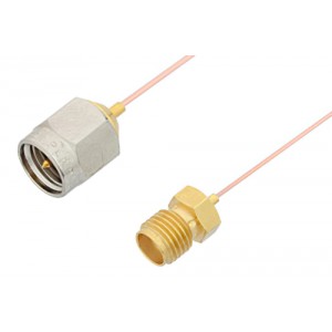 SMA Male to SMA Female Cable 6 Inch Length Using ET38350 Coax, RoHS