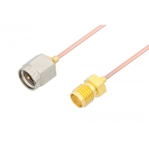 SMA Male to SMA Female Cable 6 Inch Length Using ET38325 Coax, RoHS