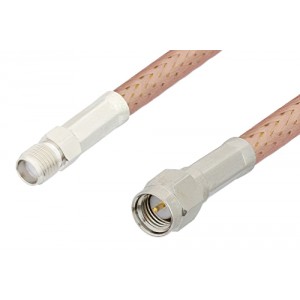 SMA Male to SMA Female Cable 6 Inch Length Using ET-P195 Coax, RoHS