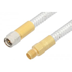 SMA Male to SMA Female Cable 6 Inch Length Using ET38326 Coax, RoHS