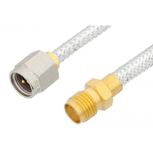 SMA Male to SMA Female Cable 6 Inch Length Using ET38337 Coax, RoHS