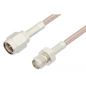 SMA Male to SMA Female Cable 6 Inch Length Using ET-RG316 Coax, RoHS