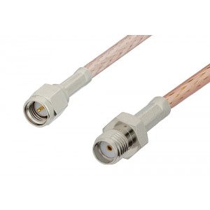 SMA Male to SMA Female Cable 6 Inch Length Using ET38399 Coax, RoHS