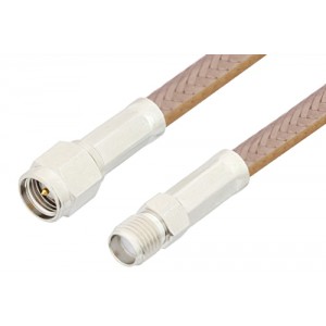 SMA Male to SMA Female Cable 6 Inch Length Using ET-RG400 Coax, RoHS