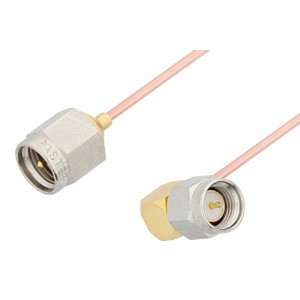 SMA Male to SMA Male Right Angle Cable 6 Inch Length Using ET38325 Coax, RoHS