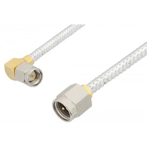 SMA Male to SMA Male Right Angle Cable 6 Inch Length Using ET38337 Coax, RoHS