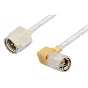 SMA Male to SMA Male Right Angle Cable 6 Inch Length Using ET38322 Coax, RoHS