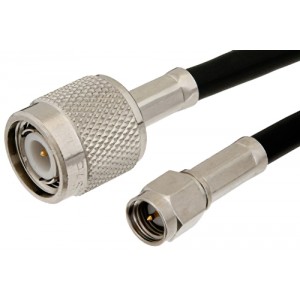 SMA Male to TNC Male Cable 12 Inch Length Using ET-RG58 Coax, RoHS