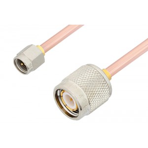 SMA Male to TNC Male Cable 6 Inch Length Using ET-RG402 Coax, RoHS