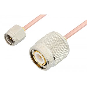 SMA Male to TNC Male Cable 6 Inch Length Using ET-RG405 Coax, RoHS