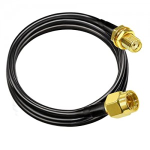 SMA Extension Cable ET-RG58 6.6ft(2M) SMA Male to SMA Female Coaxial Cable 3G 4G LTE WiFi Antenna Wireless LAN