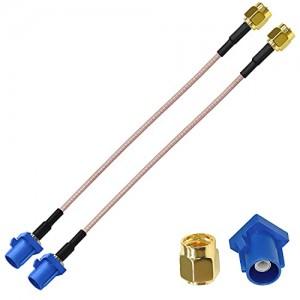 SMA to Fakra C Cable ET-RG316 SMA Male to Fakra C Male Coaxial Cable 6inch (15cm) Assembly Extension Cable  2 Pack