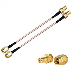 SMA Coaxial Cable ET-RG316 SMA Male to SMA Female RF Coax Cable 6inch(15cm) 2PCS