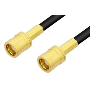 75 Ohm SMB Plug to 75 Ohm SMB Plug Cable 12 Inch Length Using 75 Ohm ET38360 Coax