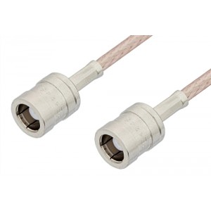 75 Ohm SMB Plug to 75 Ohm SMB Plug Cable 12 Inch Length Using 75 Ohm ET-RG179 Coax, RoHS