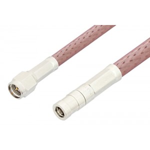 SMA Male to SMB Plug Cable 6 Inch Length Using ET-RG142 Coax