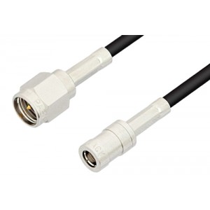 SMA Male to SMB Plug Cable 6 Inch Length Using ET-RG174 Coax