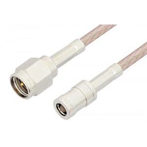 SMA Male to SMB Plug Cable 6 Inch Length Using ET-RG316 Coax, RoHS