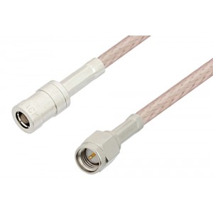 SMA Male to SMB Plug Cable 6 Inch Length Using ET38399 Coax, RoHS