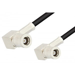 SMB Plug Right Angle to SMB Plug Right Angle Cable 12 Inch Length Using ET-B100 Coax