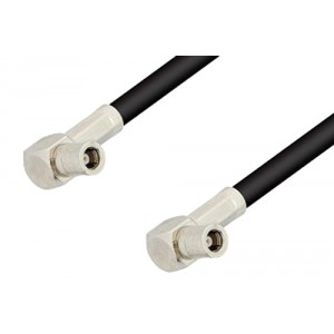 SMB Plug Right Angle to SMB Plug Right Angle Cable 12 Inch Length Using ET-C195 Coax