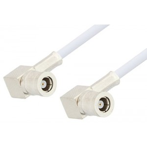 SMB Plug Right Angle to SMB Plug Right Angle Cable 12 Inch Length Using ET38398 Coax, RoHS