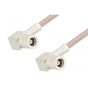 SMB Plug Right Angle to SMB Plug Right Angle Cable 12 Inch Length Using ET-RG316 Coax