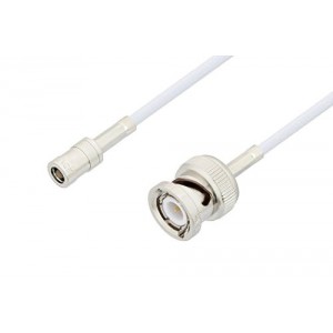 SMB Plug to BNC Male Cable 12 Inch Length Using ET-RG188 Coax