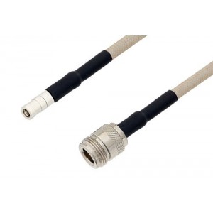 SMB Plug to N Female Cable 12 Inch Length Using ET-RG141 Coax