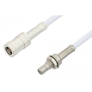 SMB Plug to SMB Jack Bulkhead Cable 12 Inch Length Using ET38398 Coax