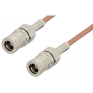 SMB Plug to SMB Plug Cable 12 Inch Length Using ET-RG178 Coax, RoHS