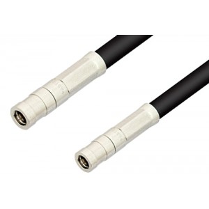 SMB Plug to SMB Plug Cable 12 Inch Length Using ET-RG58 Coax, RoHS