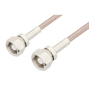 75 Ohm SMC Plug to 75 Ohm SMC Plug Cable 12 Inch Length Using 75 Ohm ET-RG179 Coax, RoHS