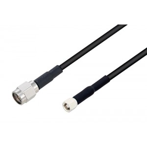 SMA Male to SMC Plug Cable 12 Inch Length Using ET-RG174 Coax