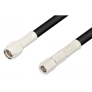 SMA Male to SMC Plug Cable 6 Inch Length Using ET-RG58 Coax, RoHS